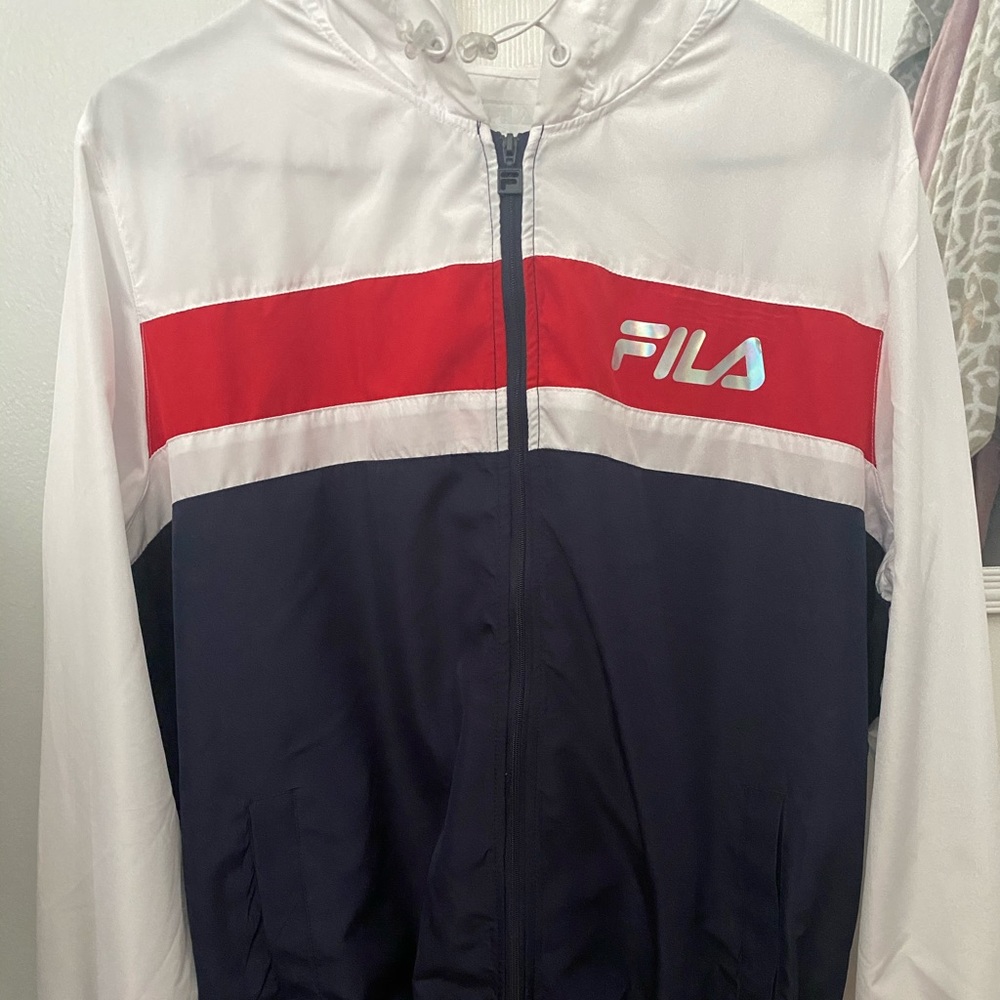 FILA Holographic Windbreaker With Hood